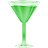 green wine glass icon