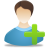 Add Male User icon