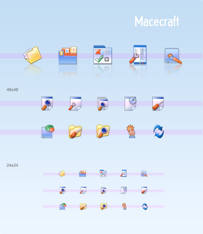 custom toolbar icons for Macecraft