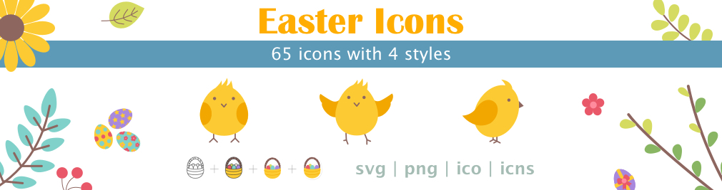 easter icon set